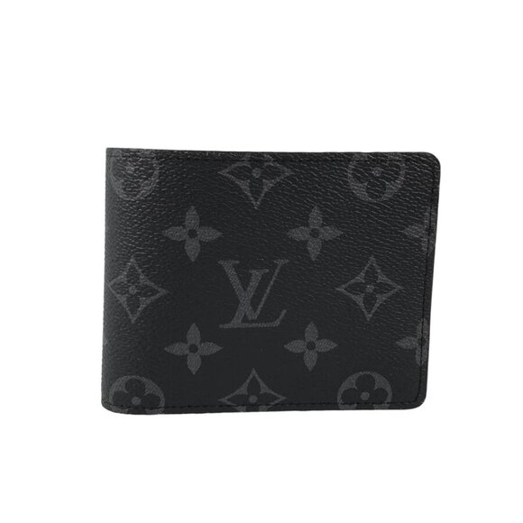 LOUIS VUITTON Monogram Eclipse Portefeuille Multiple M61695 Billfold - Picture 1 of 14